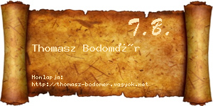 Thomasz Bodomér névjegykártya